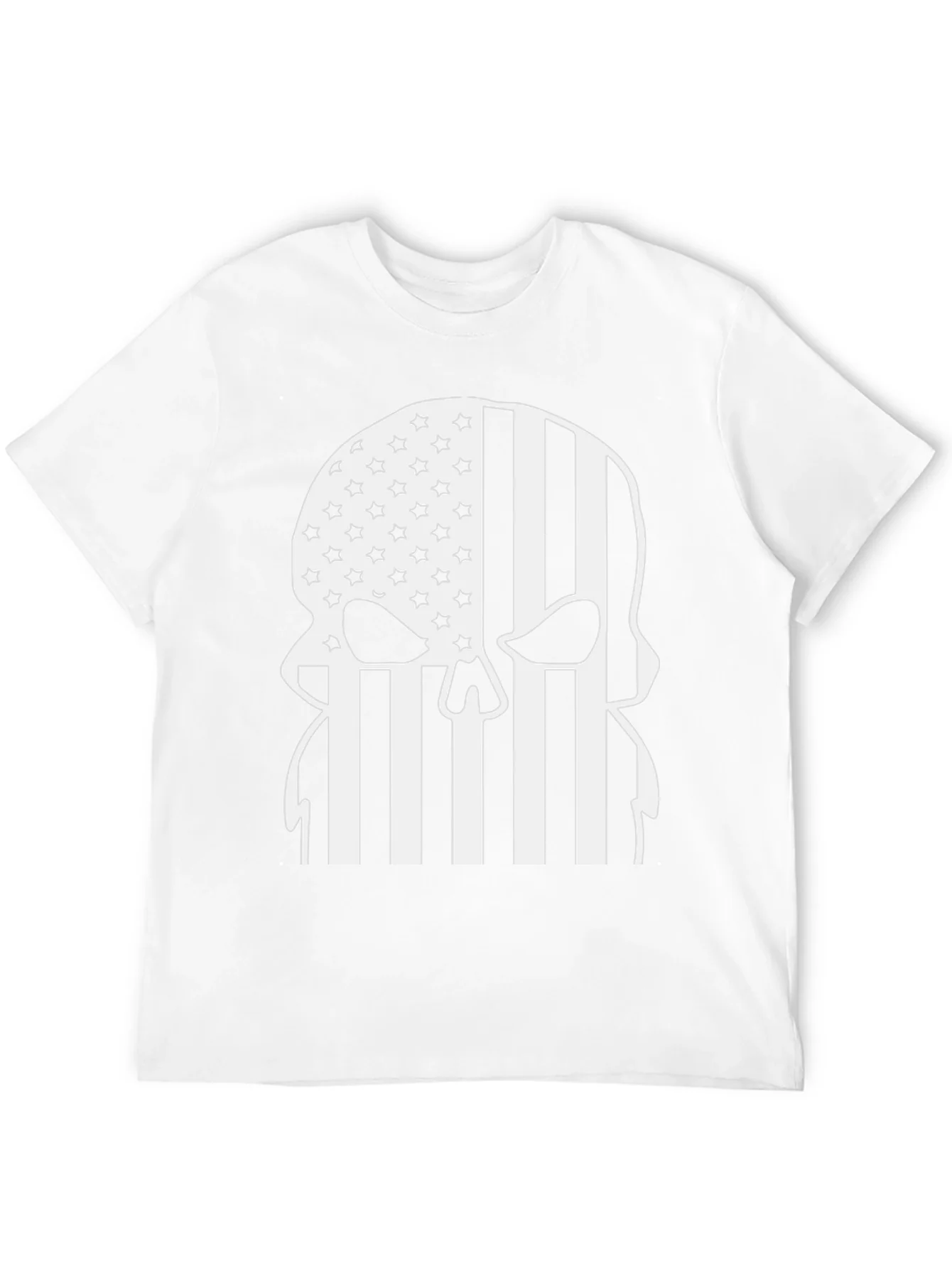 American Flag Punisher Skull Graphic T-Shirt