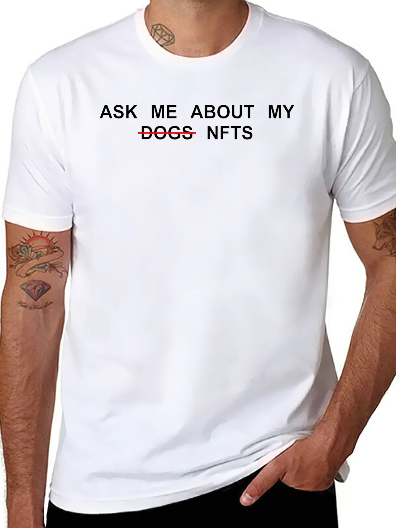 Ask Me About My NFTs Black T-Shirt