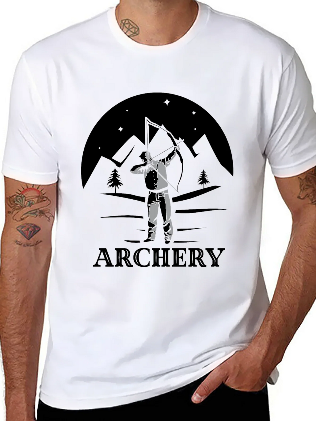 Archery Mountain Scene T-Shirt