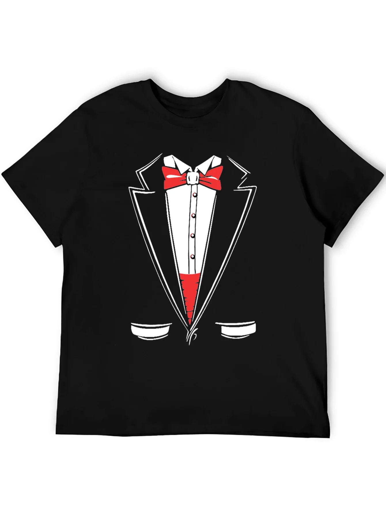 Tuxedo Graphic Print Crewneck T-Shirt