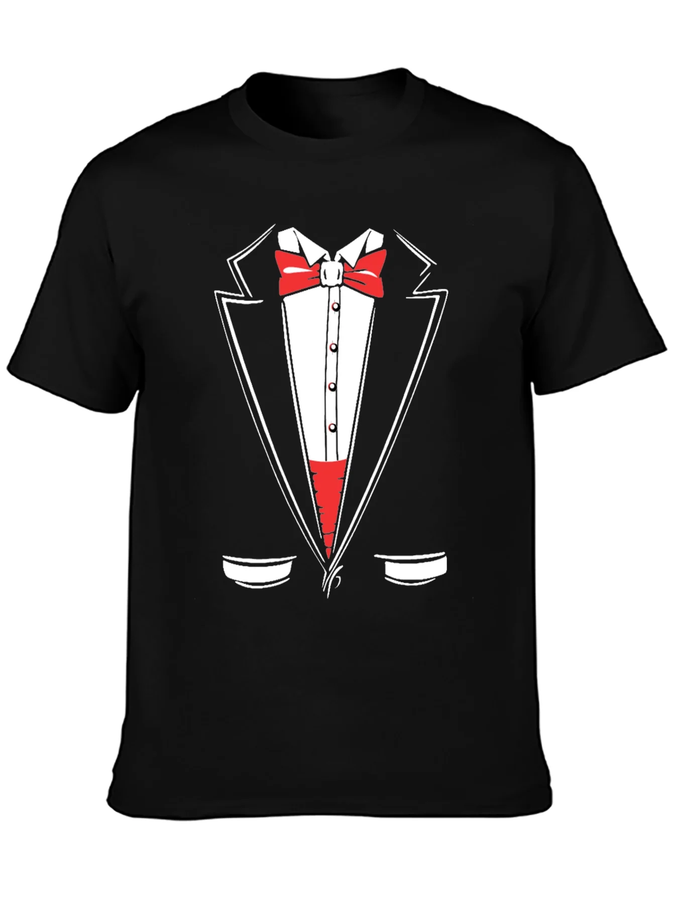 Tuxedo Graphic Print Crewneck T-Shirt