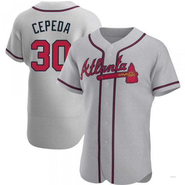 Atlanta Braves #30 Orlando Cepeda Gray Road Jersey Stitches Baseball Jerseys