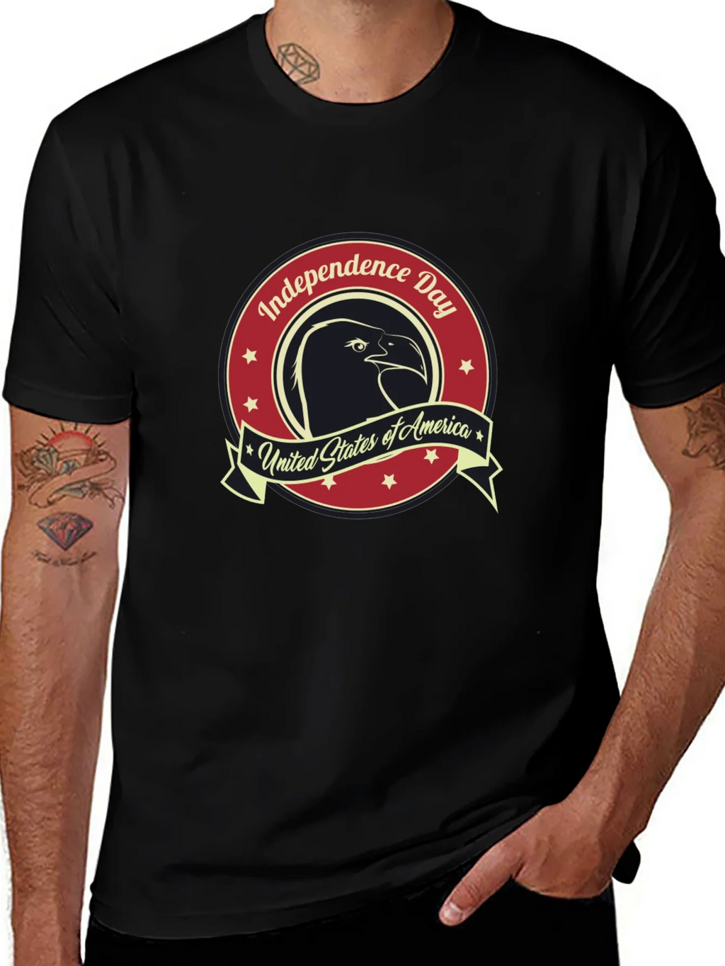Independence Day Eagle Graphic T-Shirt