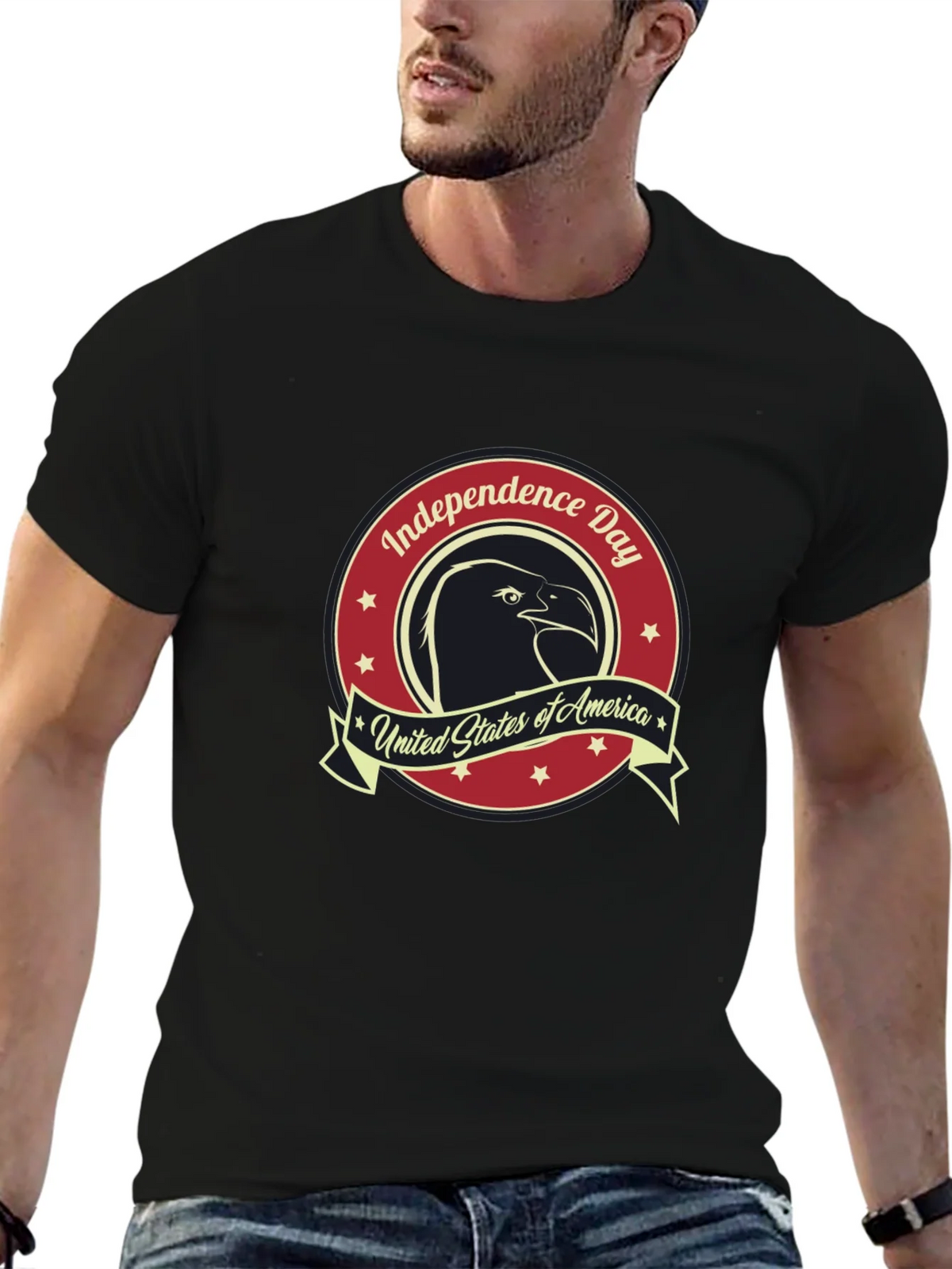 Independence Day Eagle Graphic T-Shirt