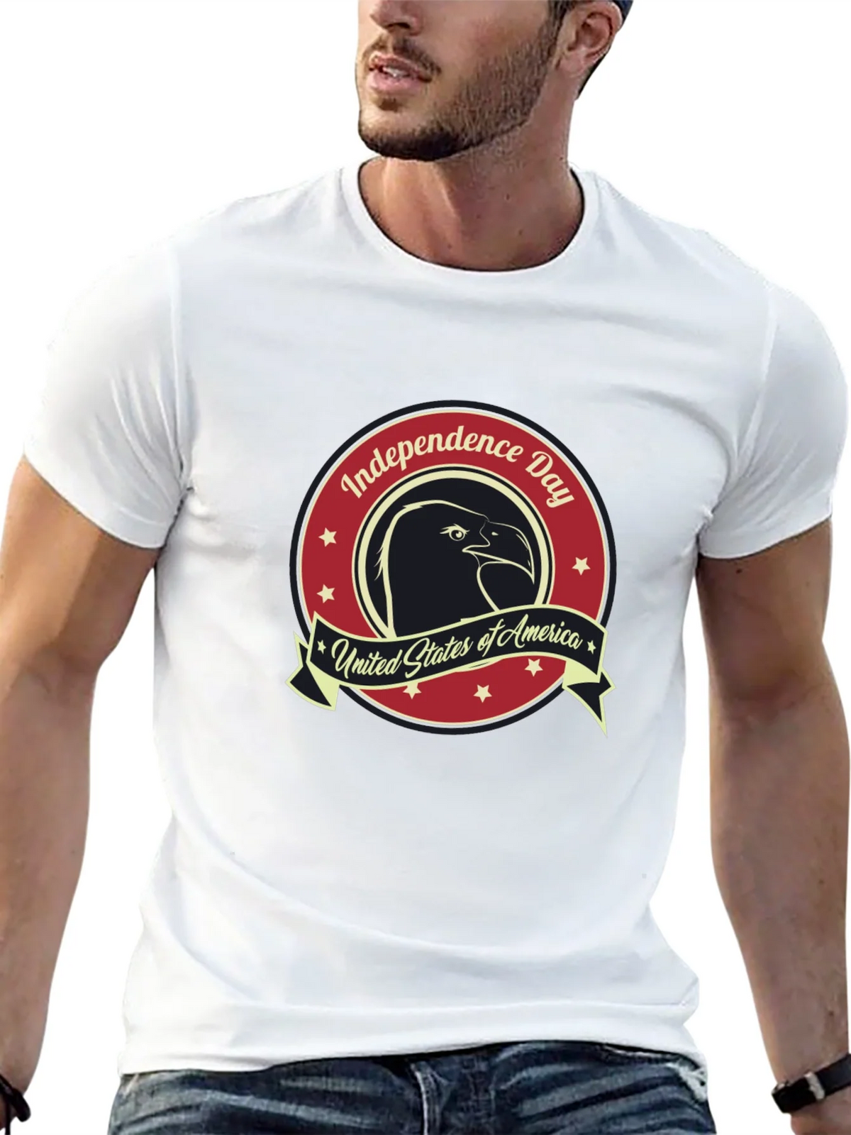Independence Day Eagle Graphic T-Shirt