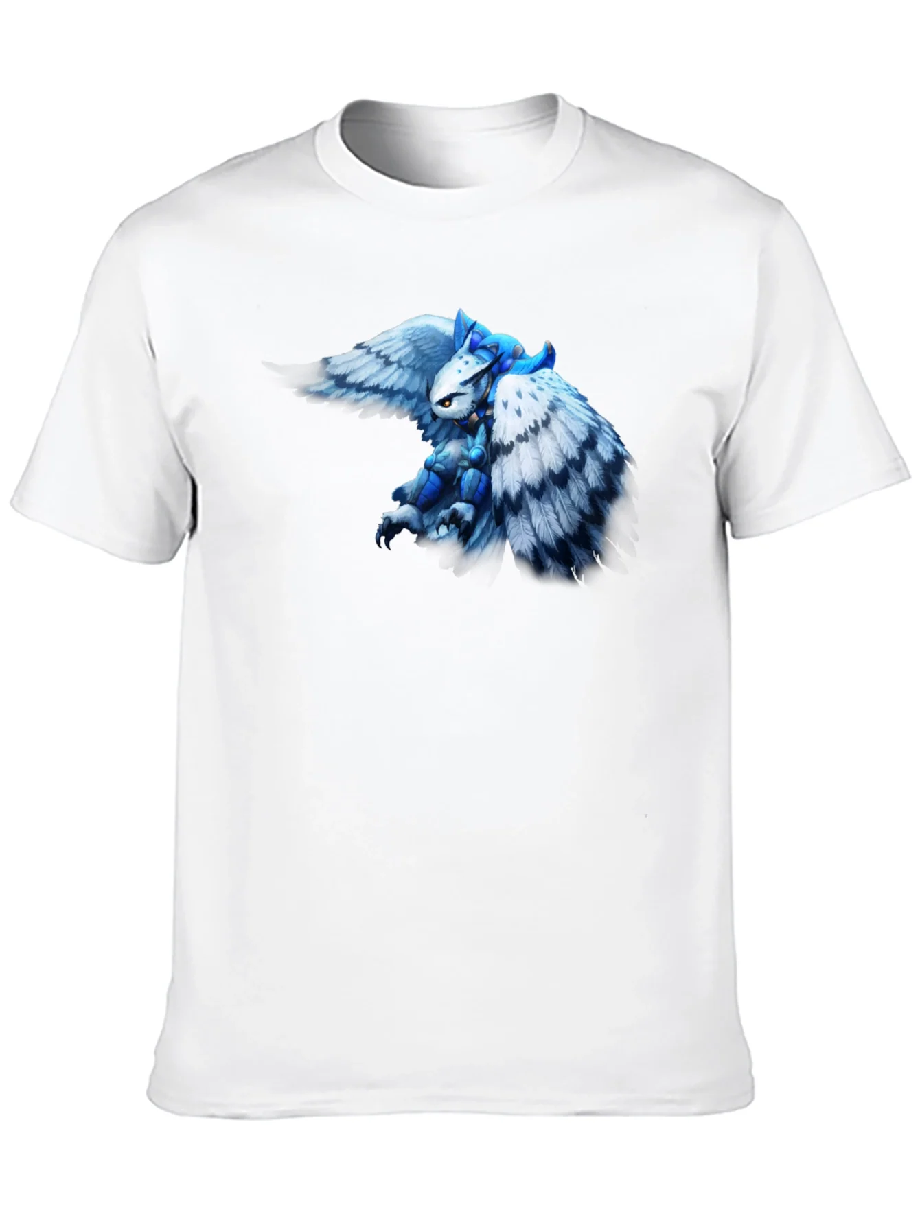Fantasy Owl Knight Graphic Tee - Black Cotton T-Shirt