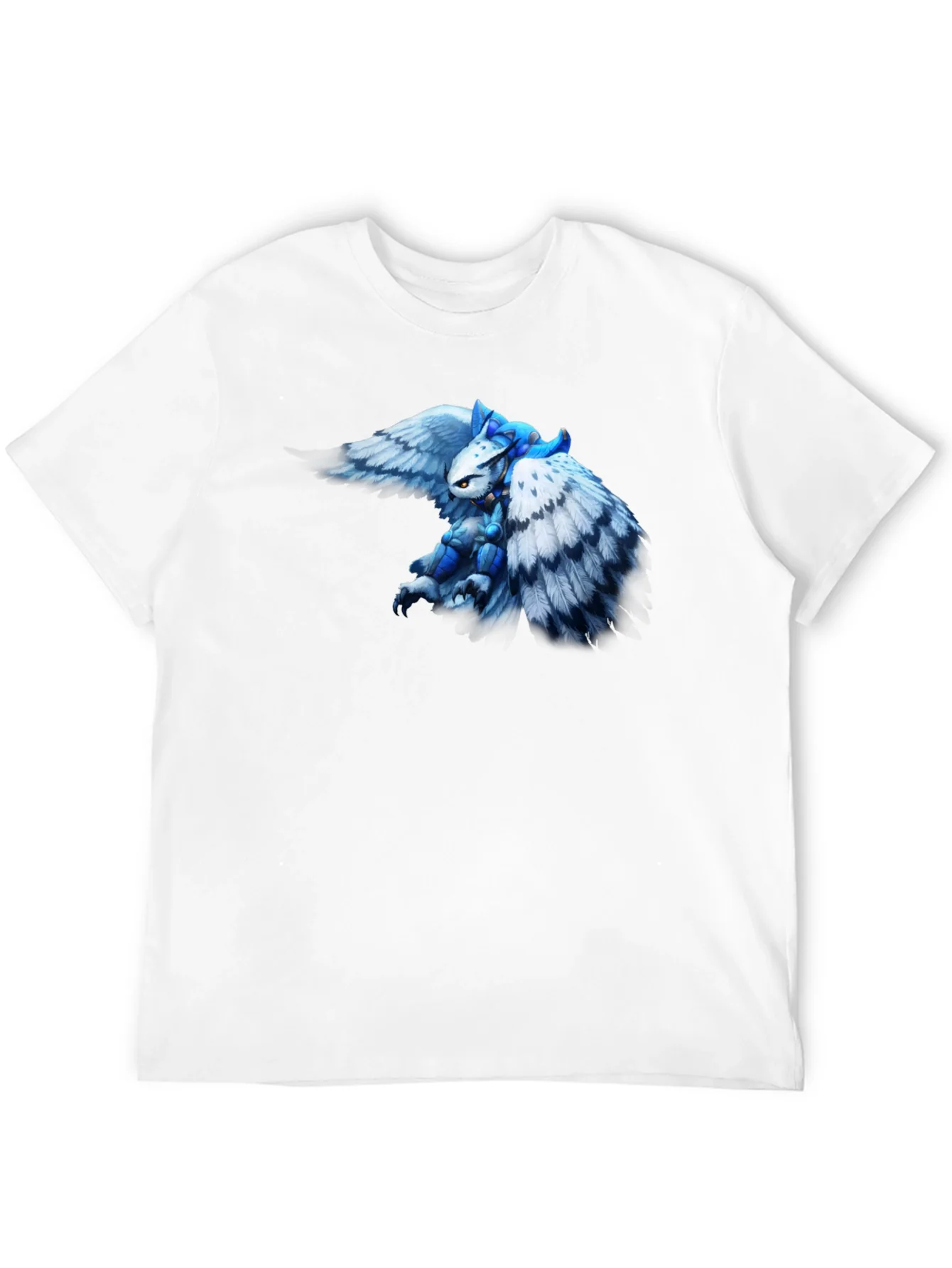 Fantasy Owl Knight Graphic Tee - Black Cotton T-Shirt