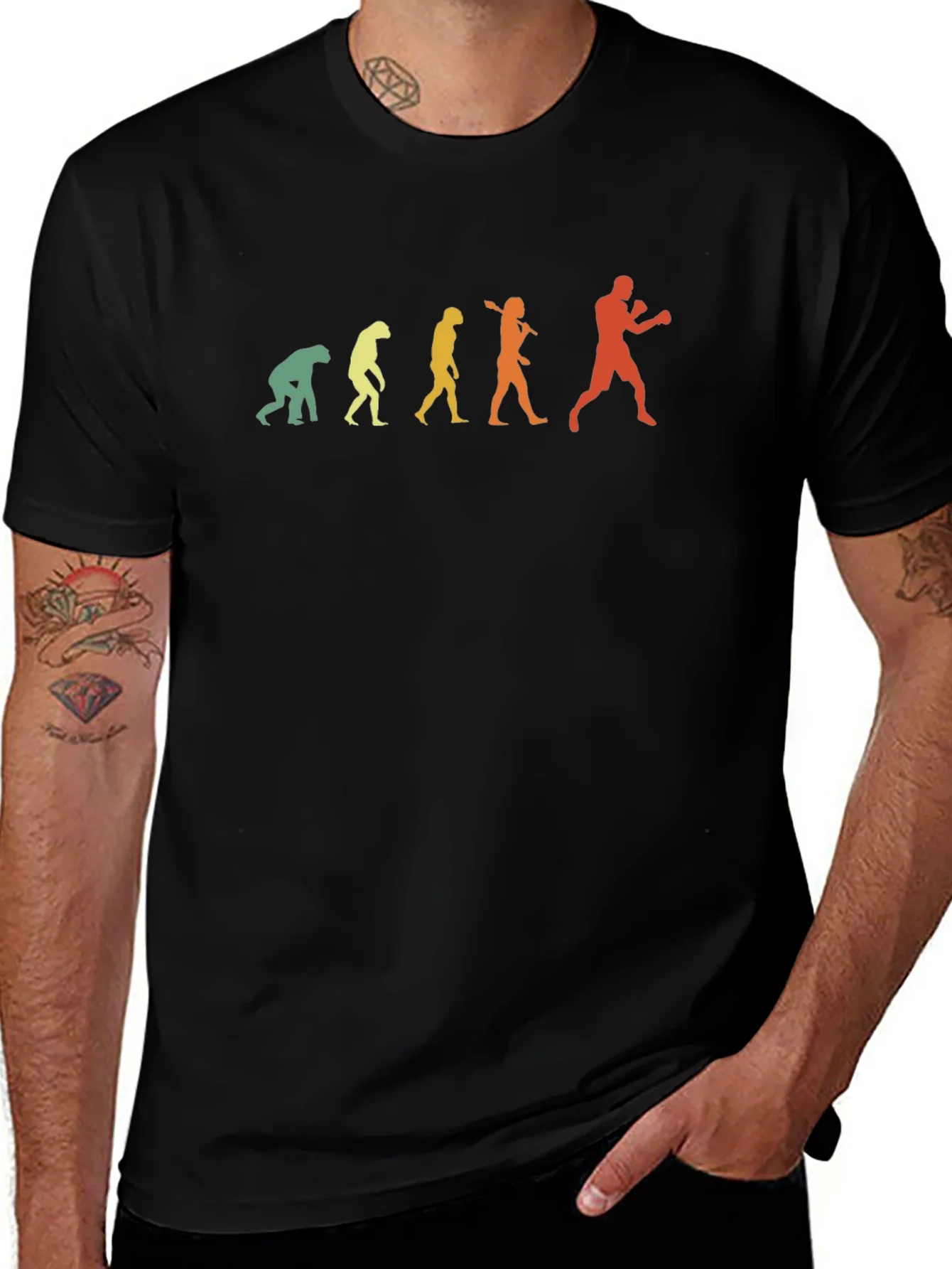 Evolution of Boxer Graphic T-Shirt