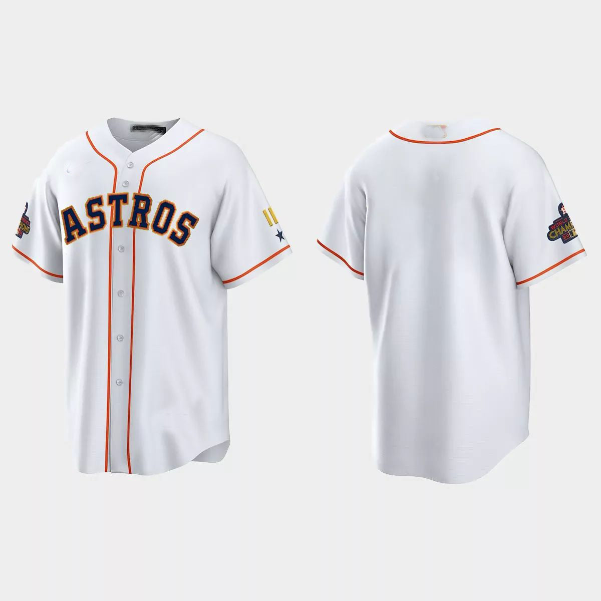 Houston Astros 2023 Gold Program Jersey C White Stitches Baseball Jerseys