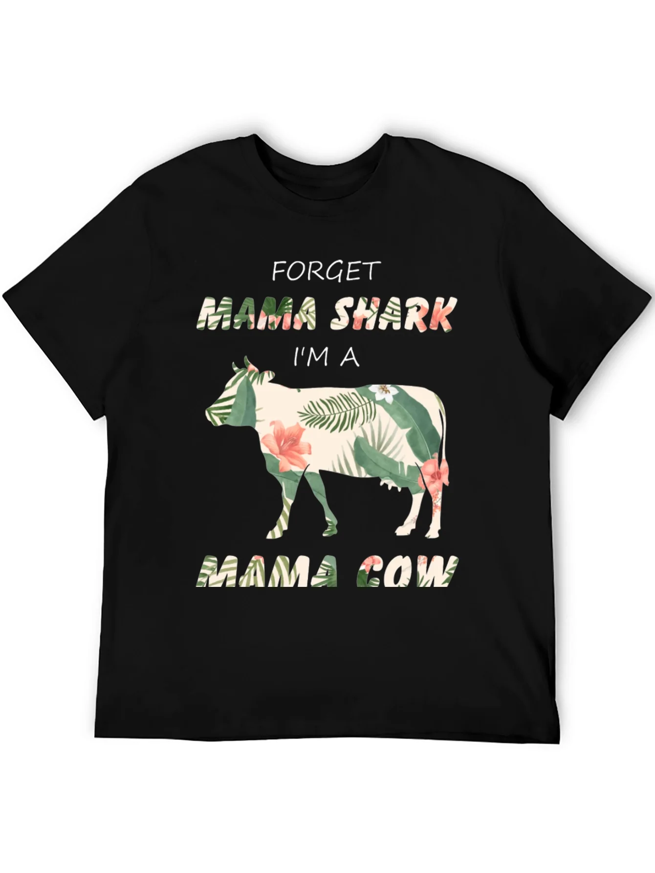 Mama Cow Graphic Tee - Floral Cow Shirt