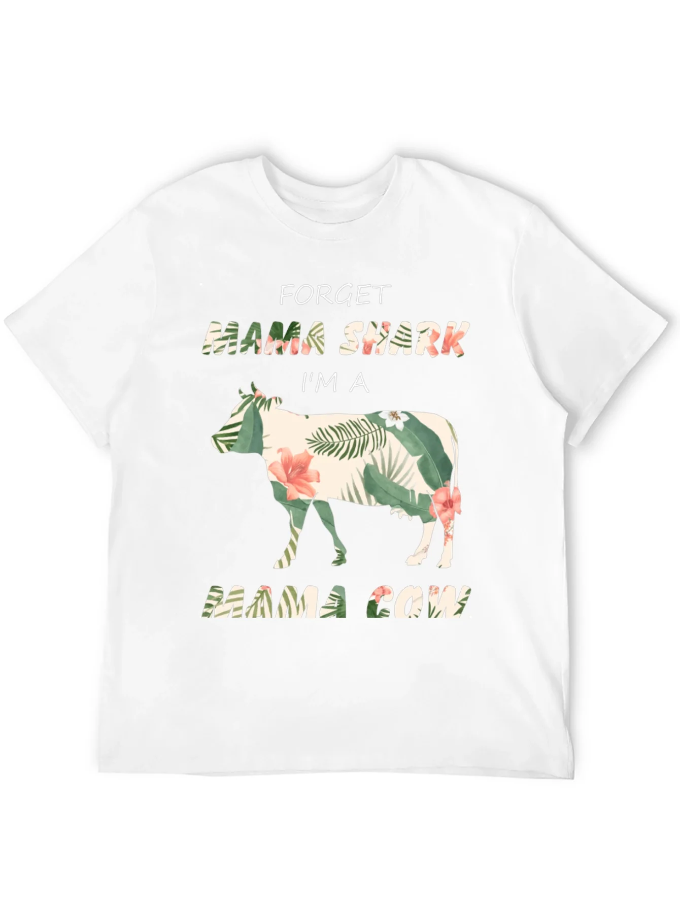 Mama Cow Graphic Tee - Floral Cow Shirt