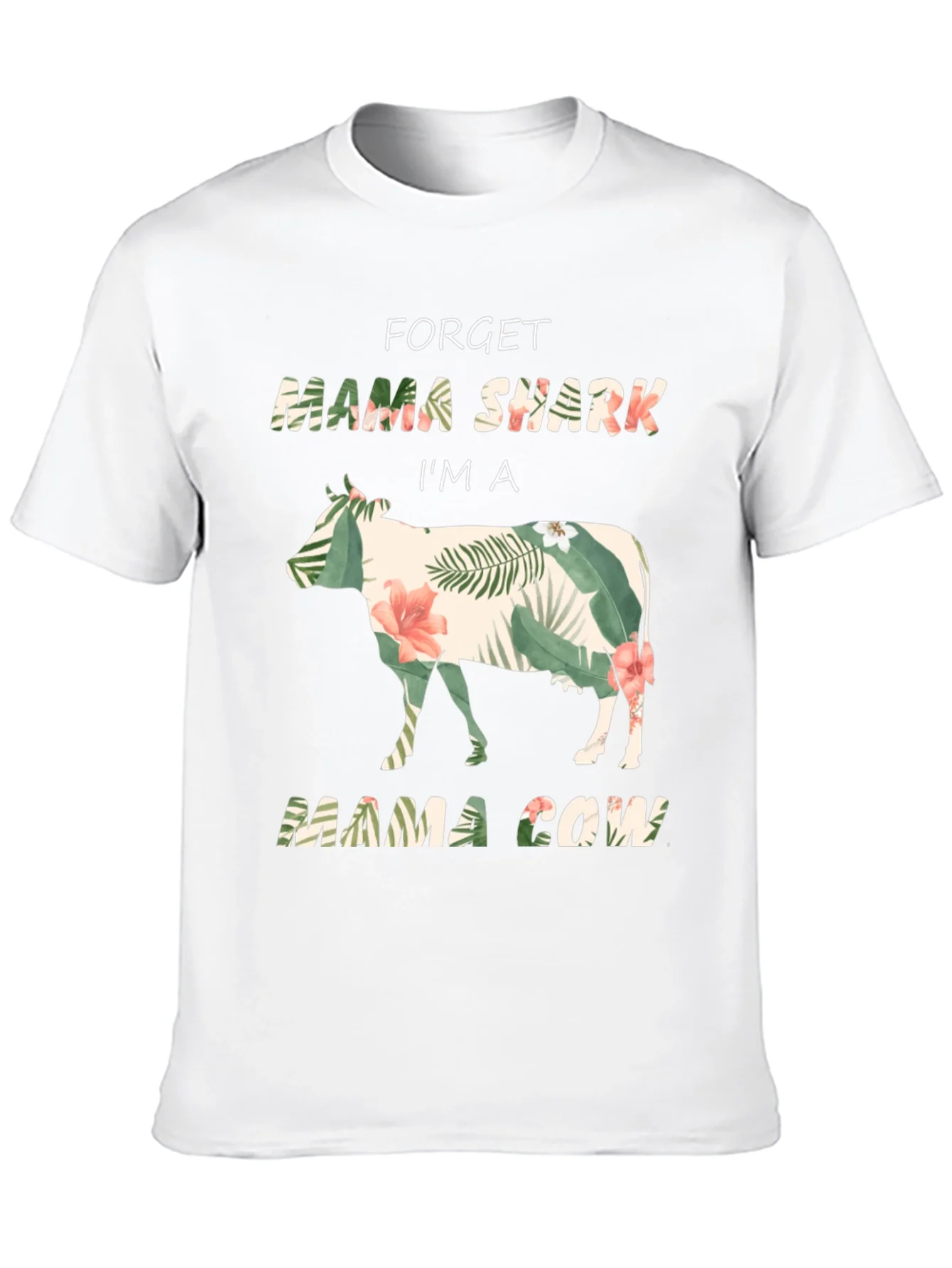 Mama Cow Graphic Tee - Floral Cow Shirt