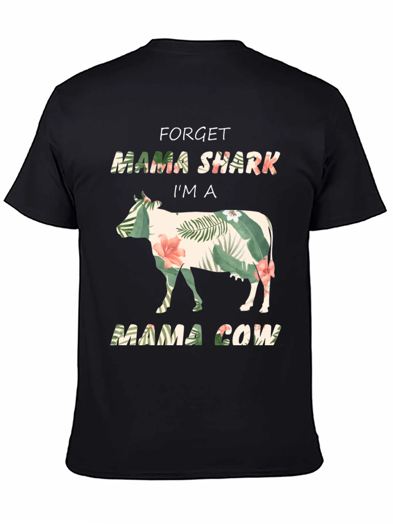 Mama Cow Graphic Tee - Floral Cow Shirt