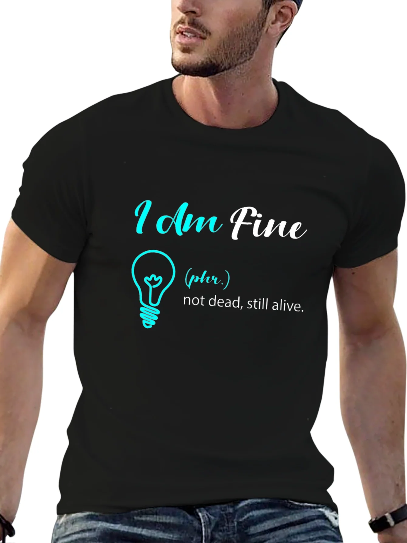 I Am Fine Graphic Tee - Humor T-Shirt