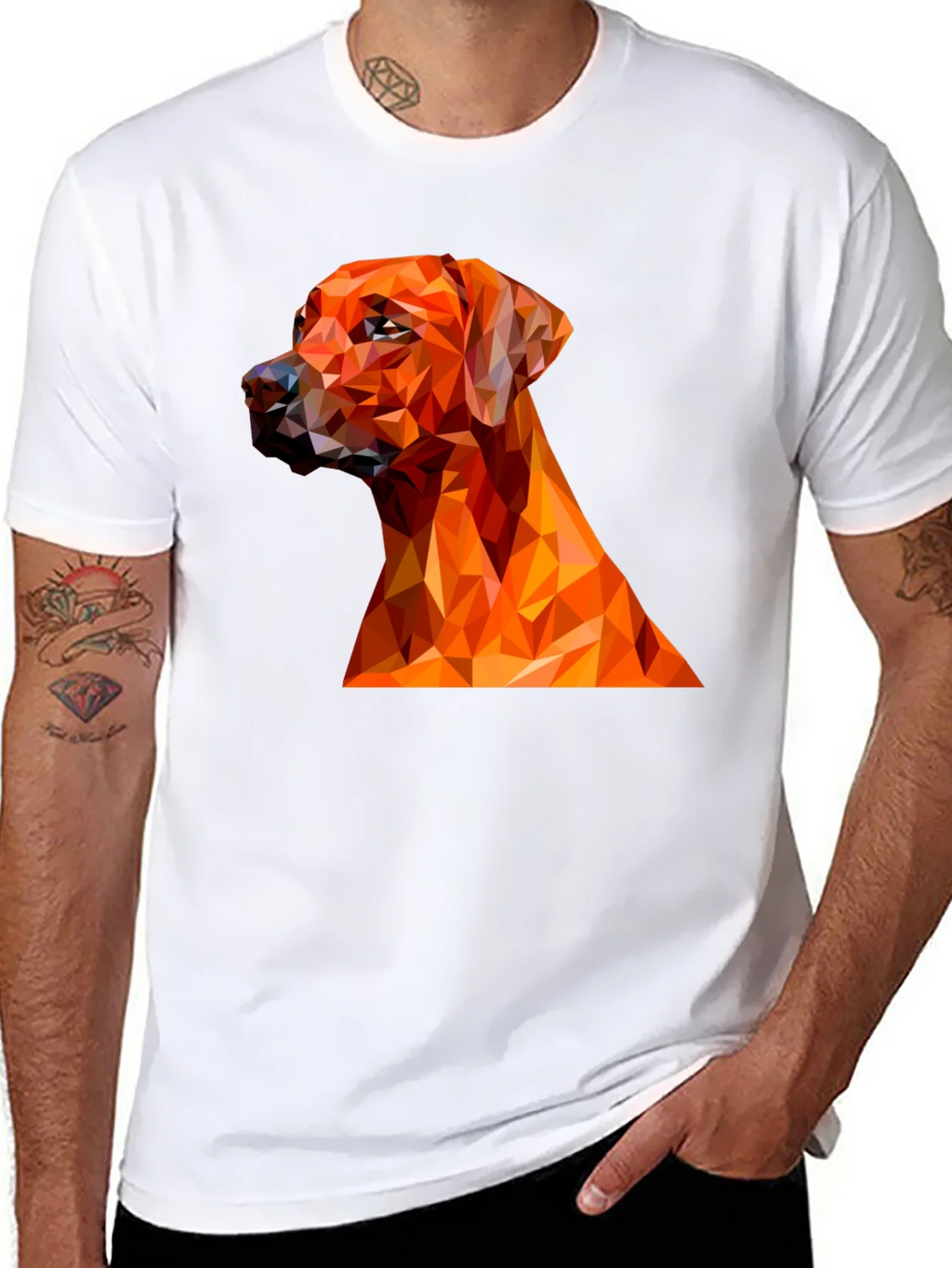 Geometric Dog Graphic Tee