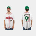 #91 JOSE CARDONA MEXICO BASEBALL 2023 WORLD BASEBALL CLASSIC JERSEY C WHITE Stitches Baseball Jerseys