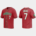 #7 JULIO URIAS MEXICO BASEBALL 2023 WORLD BASEBALL CLASSIC JERSEY C WHITE Stitches Baseball Jerseys