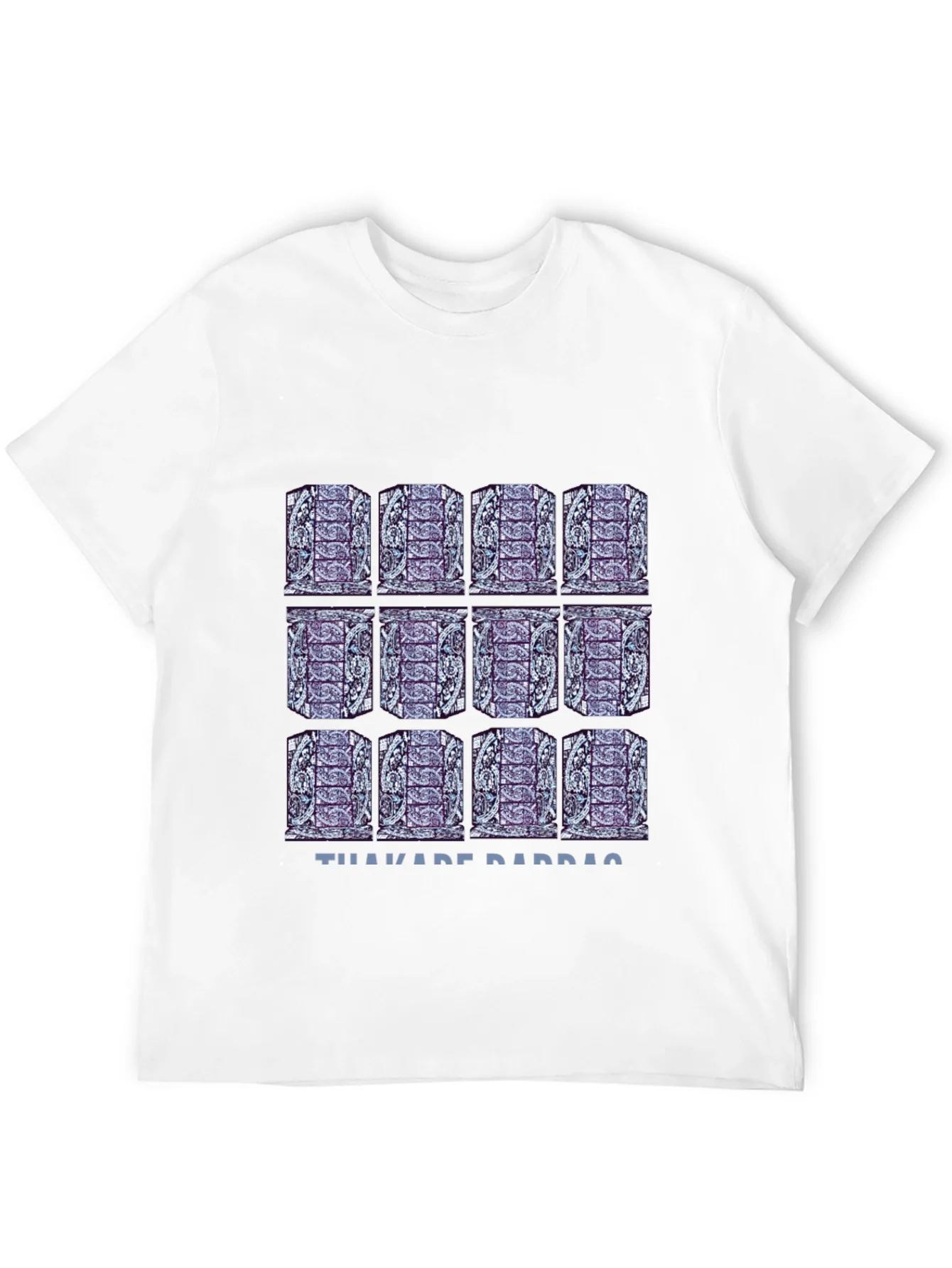 Pattern Print Black T-Shirt