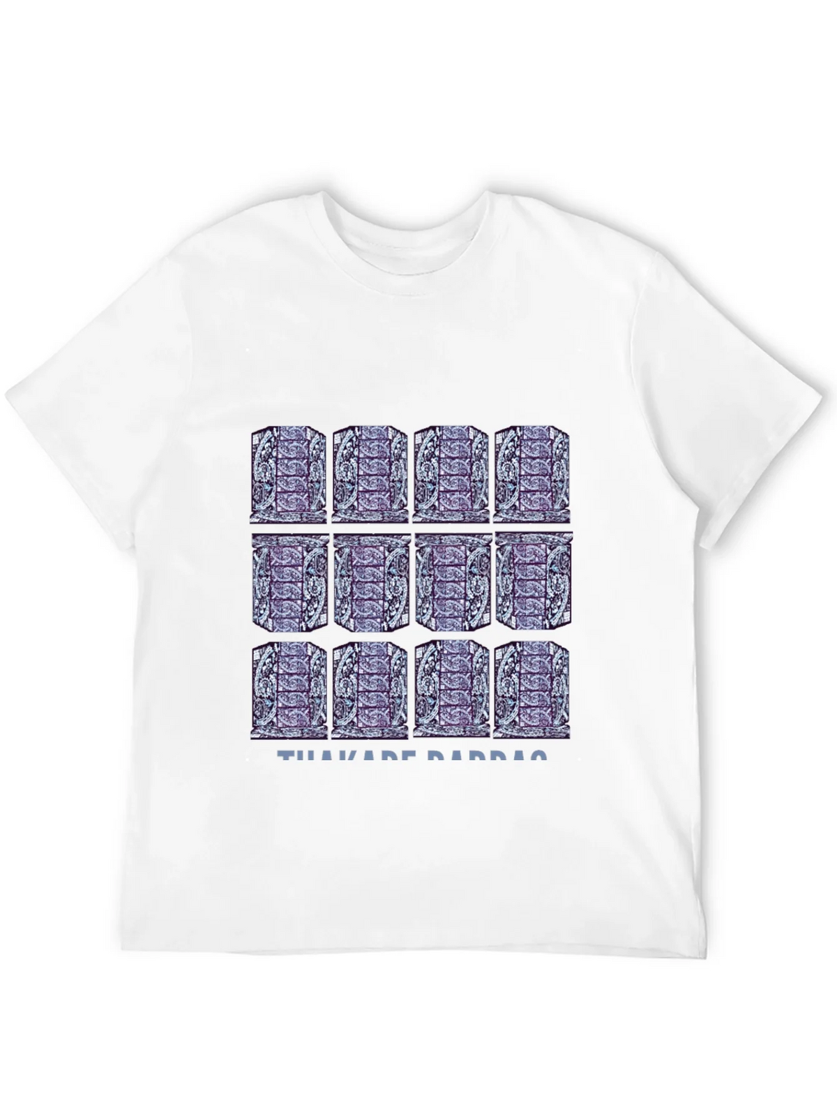 Pattern Print Black T-Shirt