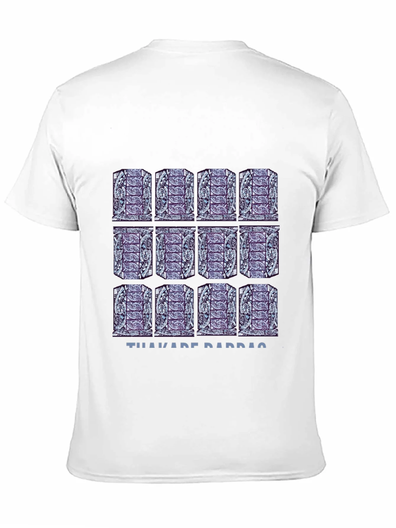 Pattern Print Black T-Shirt
