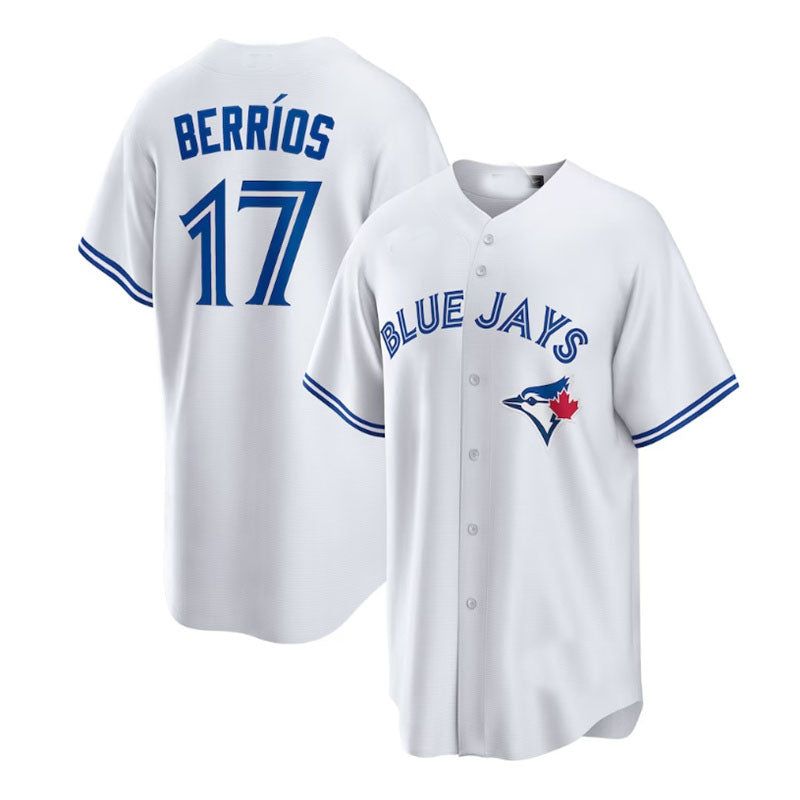 Toronto Blue Jays #17 Jos Berros Home Replica Player Jersey - White Baseball Jerseys