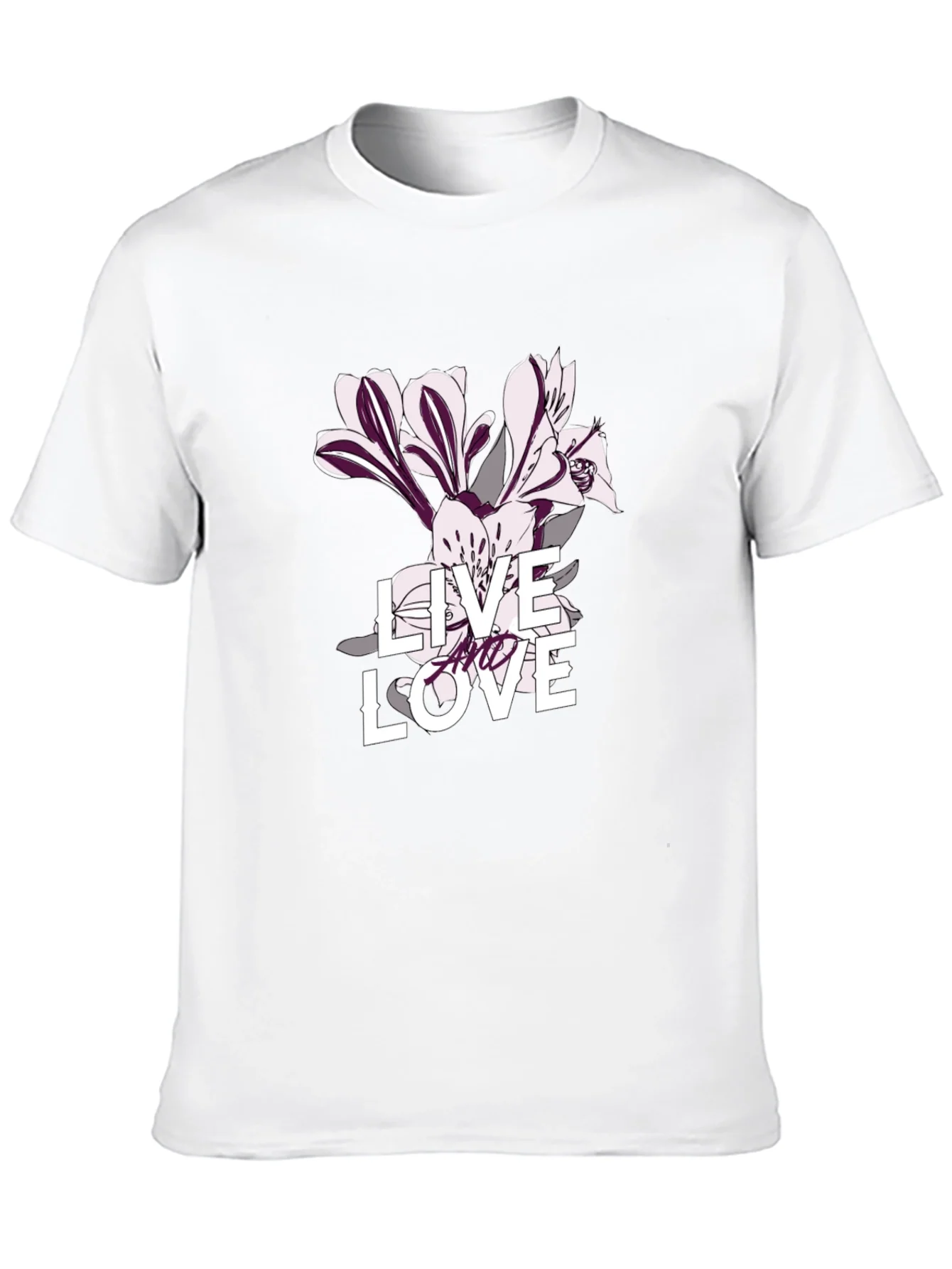Live and Love Graphic Tee - Black Casual T-Shirt