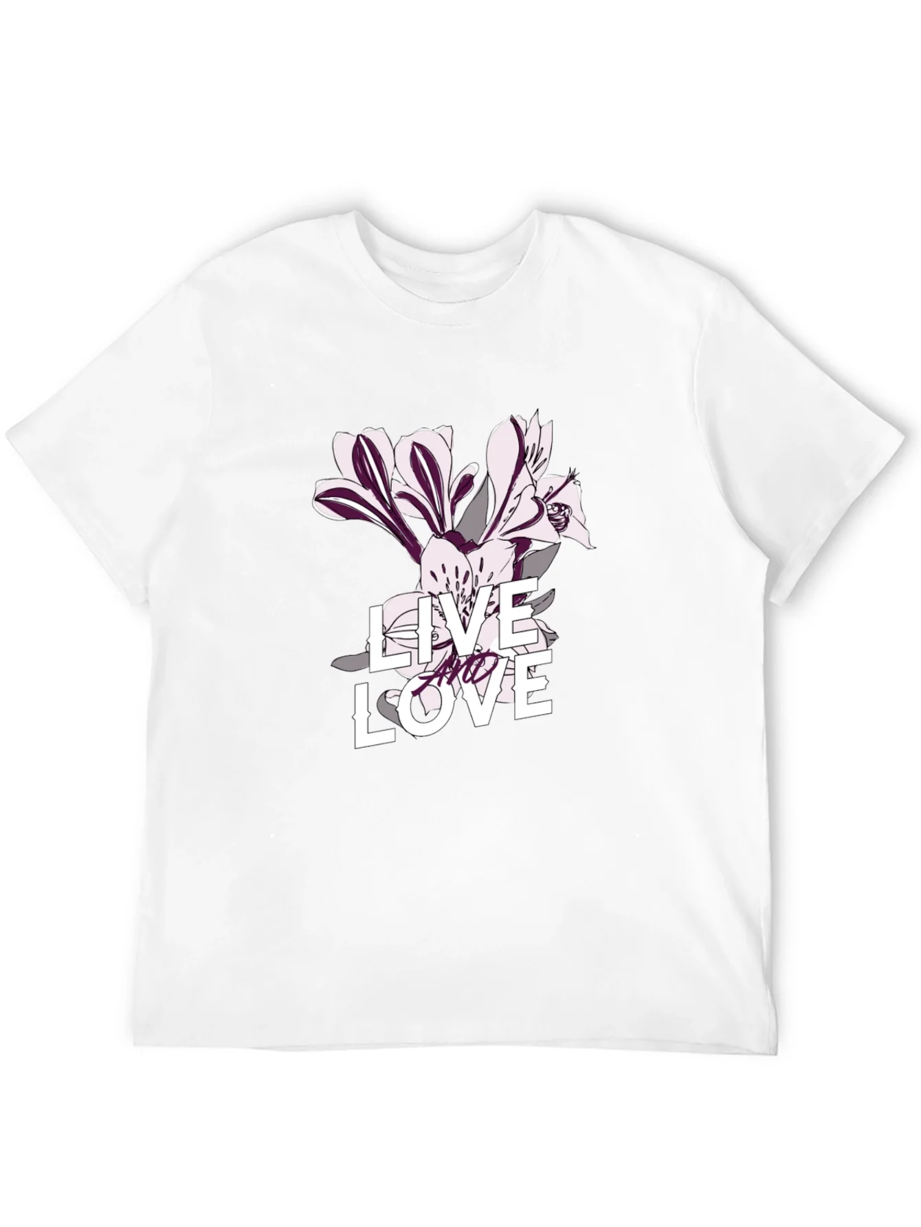Live and Love Graphic Tee - Black Casual T-Shirt