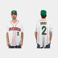 #2 LUIS URIAS MEXICO BASEBALL 2023 WORLD BASEBALL CLASSIC JERSEY C WHITE Stitches Baseball Jerseys