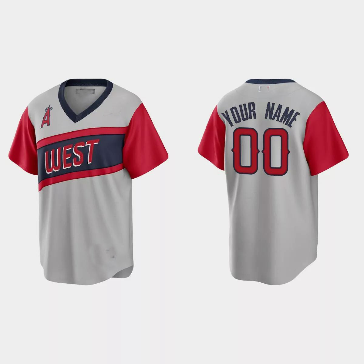 Custom Los Angeles Angels 2021 Little League Classic Road Replica Jersey C Gray Stitched Baseball Jerseys
