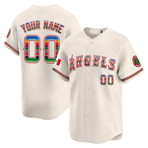 Custom Los Angeles Angels Mexico Vapor Premier Limited C All Stitched Baseball Jersey