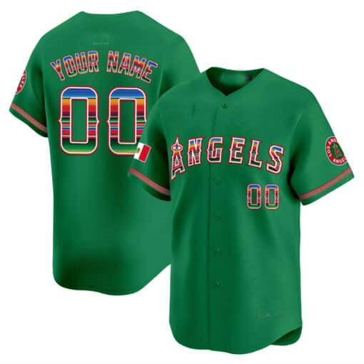 Custom Los Angeles Angels Mexico Vapor Premier Limited C All Stitched Baseball Jersey