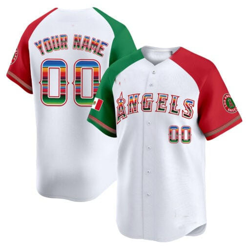 Custom Los Angeles Angels Mexico Vapor Premier Limited C All Stitched Baseball Jersey