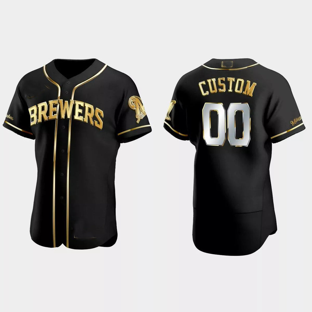 Custom Los Angeles Angels Gold Edition Authentic Jersey C Black Stitched Baseball Jerseys