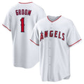 Los Angeles Angels #1 Groom Home Replica Jersey - White Stitched Baseball Jersey