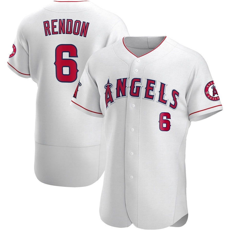 Los Angeles Angels #6 Anthony Rendon Authentic Player Jersey - White Stitched Baseball Jersey