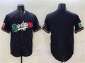 Los Angeles Dodgers Blank Black Mexico Flag Limited Stitched Baseball Jersey