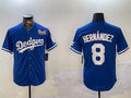 Los Angeles Dodgers #8 Enrique Hern¨¢ndez Royal 2024 World Series Cool Base Stitched Baseball Jersey