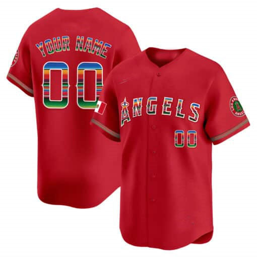 Custom Los Angeles Angels Mexico Vapor Premier Limited C All Stitched Baseball Jersey