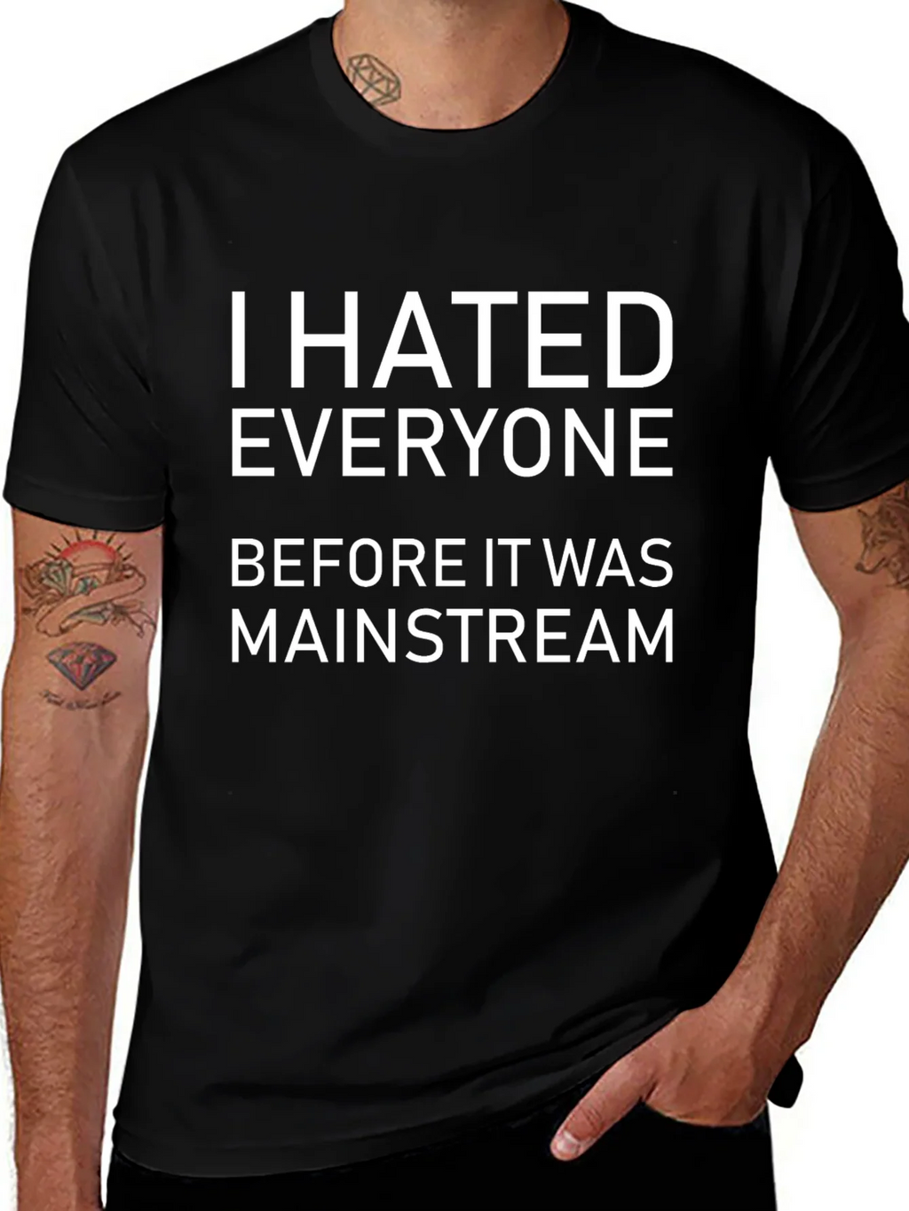 I Hated Everyone Black Graphic T-Shirt