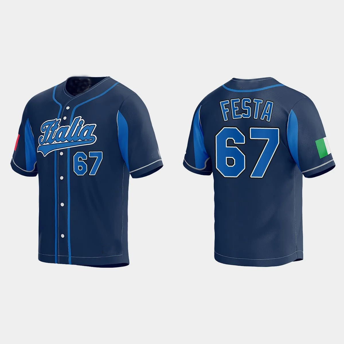 #67 MATT FESTA WORLD BASEBALL CLASSIC 2023 WORLD BASEBALL CLASSIC JERSEY C NAVY Stitches Baseball Jerseys