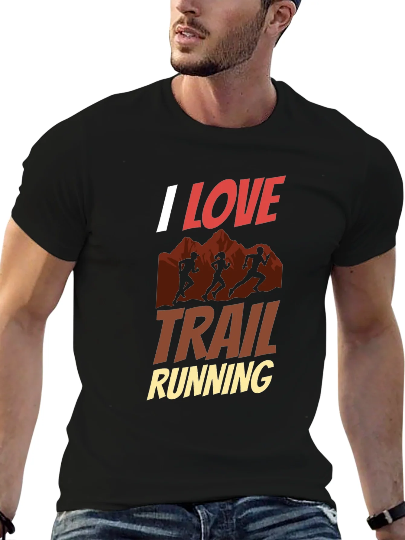 I Love Trail Running Graphic Tee - Active Wear
