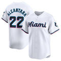 Miami Marlins #22 Sandy Alcantara Home Limited Player Jersey - White Stitched Baseball Jersey
