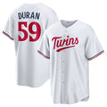 Minnesota Twins #59 Jhoan Duran Home Replica Jersey - White Stitched Baseball Jersey