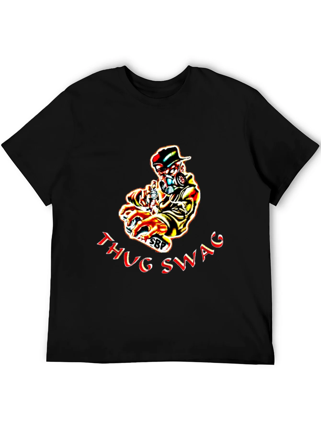 Thug Swag Black Graphic T-Shirt