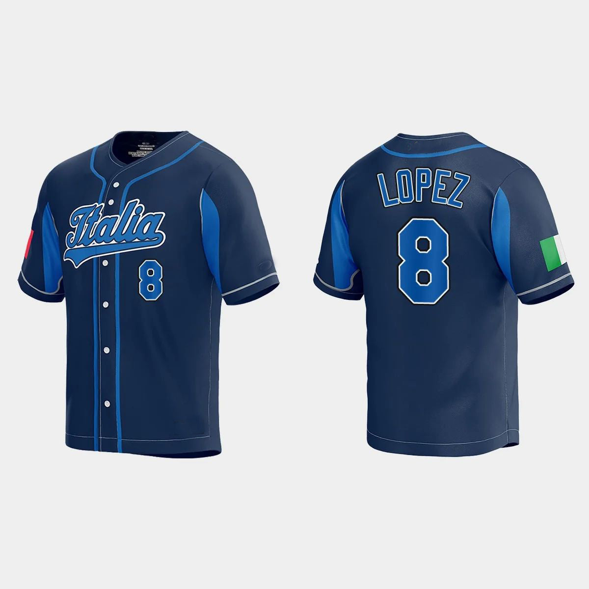 #8 NICKY LOPEZ WORLD BASEBALL CLASSIC 2023 WORLD BASEBALL CLASSIC JERSEY C NAVY Stitches Baseball Jerseys