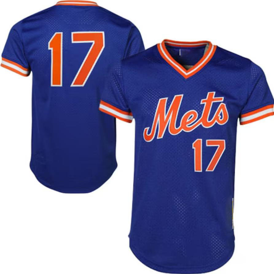 New York Mets #17 Keith Hernandez Royal  Cooperstown Mesh Batting Practice Jersey Baseball Jerseys