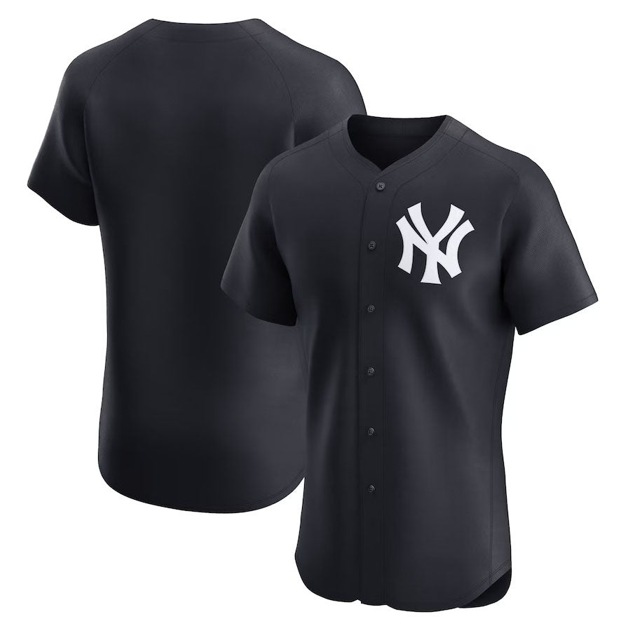 New York Yankees Alternate Elite Jersey - Black Stitched Baseball Jersey