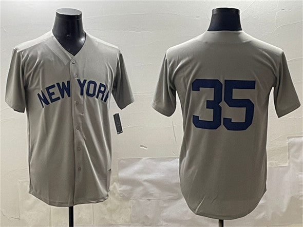 New York Yankees #35 Cody Bellinger Gray Cool Base Stitched Baseball Jersey