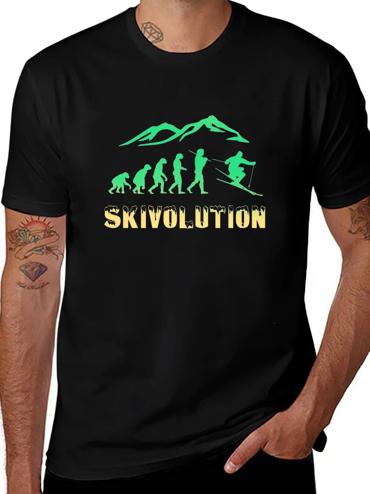 Skivolution T-Shirt: Evolution of Skiing