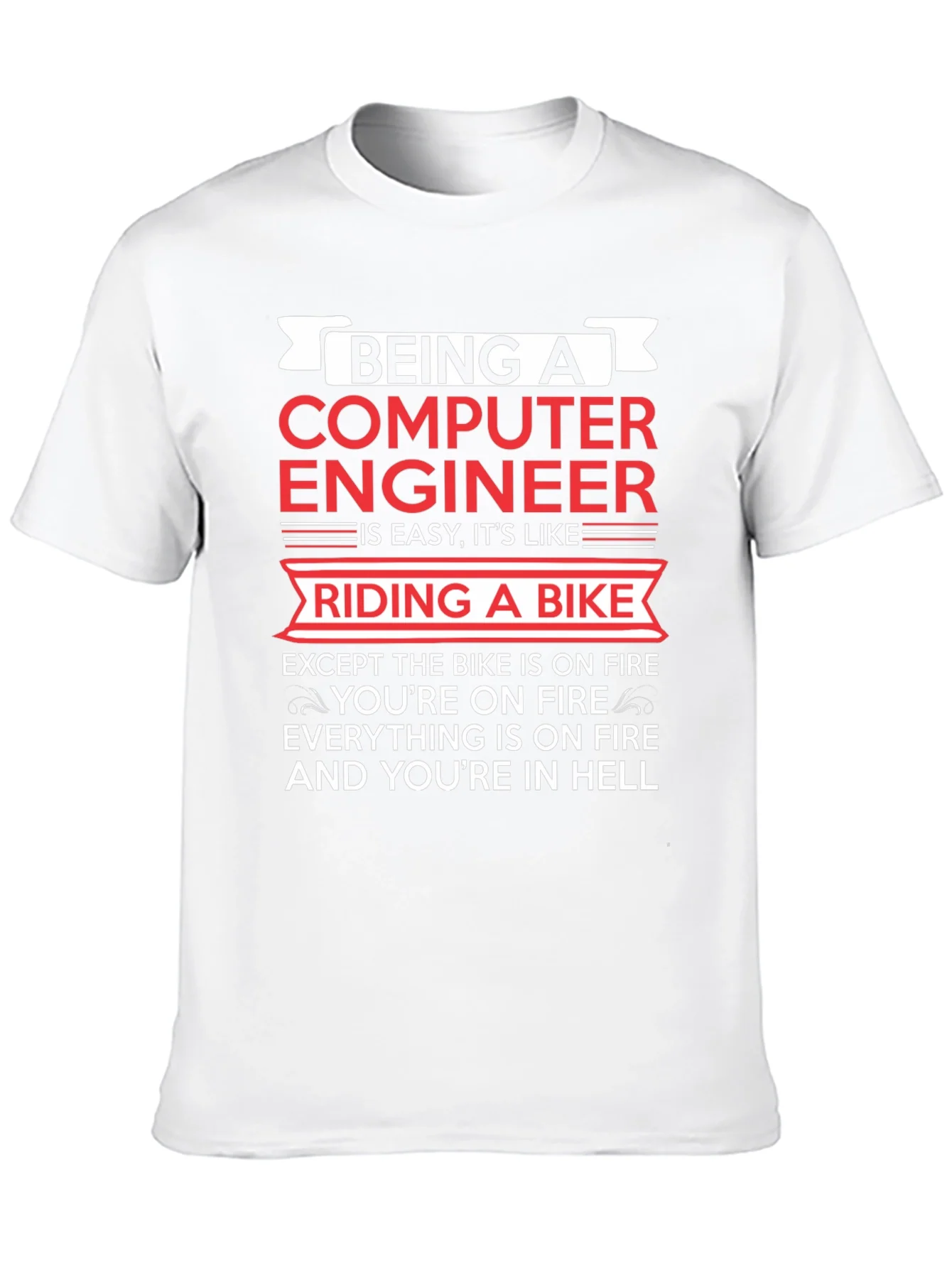 Computer Engineer Bike Fire T-Shirt